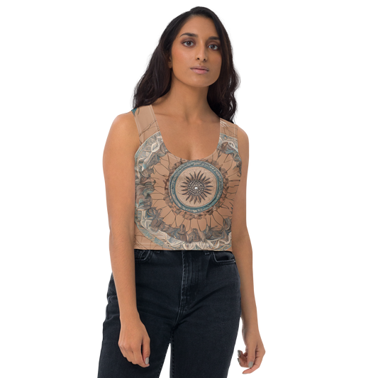 "Boho Dream" Mandala Feather Crop Top