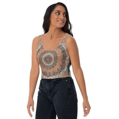 "Boho Dream" Mandala Feather Crop Top