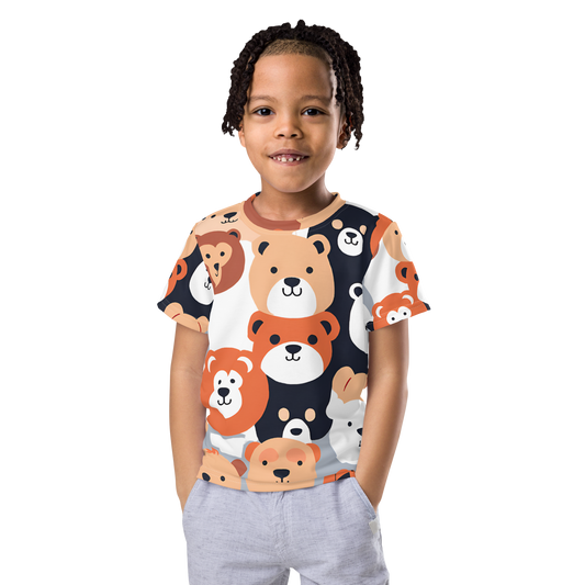 Teddy Bear Parade Kids Crew Neck T-Shirt