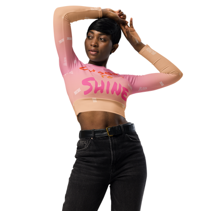 "Choose to Shine" Ombre Recycled Crop Top