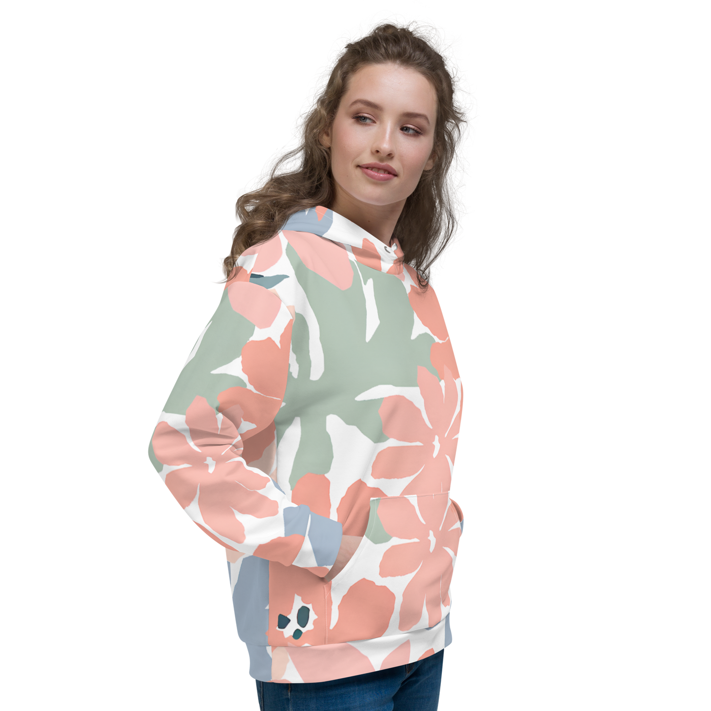 "Soft Floral Pastels" Unisex Hoodie