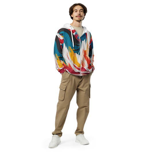 Color Burst Unisex Hoodie with White Hood