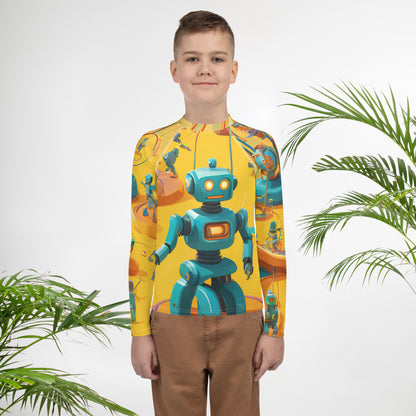 Playful Robots Youth Rash Guard