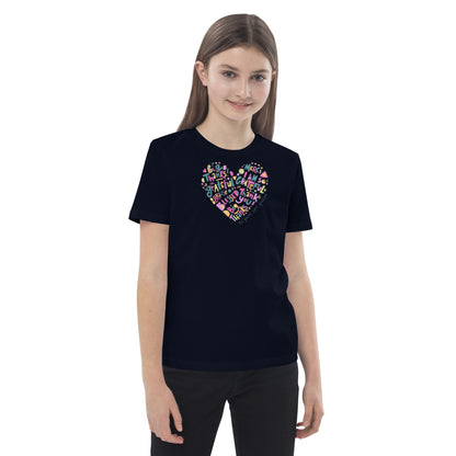 "Colorful Heart" Organic Cotton Kids' T-Shirt