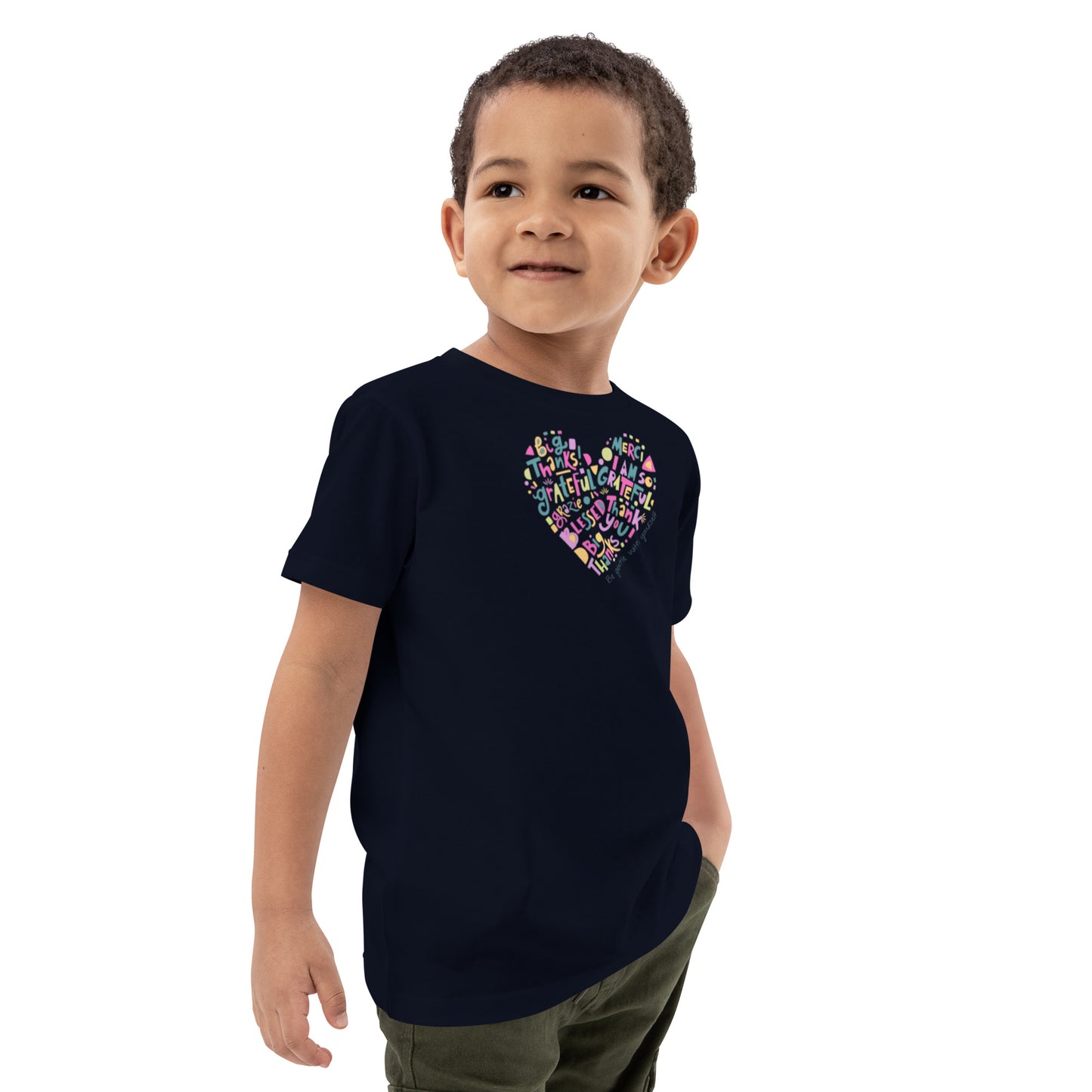 "Colorful Heart" Organic Cotton Kids' T-Shirt