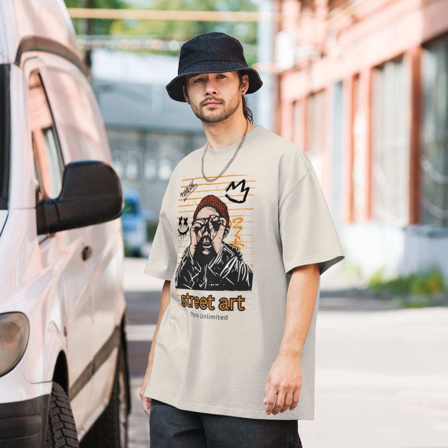 "Street Art Vibes" Oversized Graphic Tee