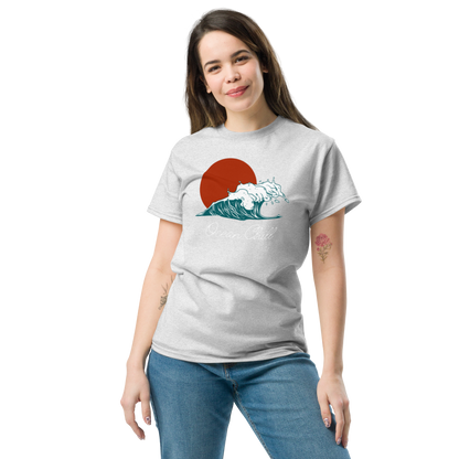 Unisex Classic Tee - "Ocean Chill" Wave Design