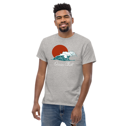 Unisex Classic Tee - "Ocean Chill" Wave Design