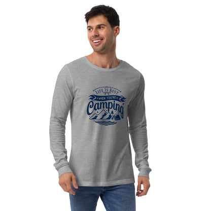 "Life Is Best Camping" Unisex Long Sleeve Tee