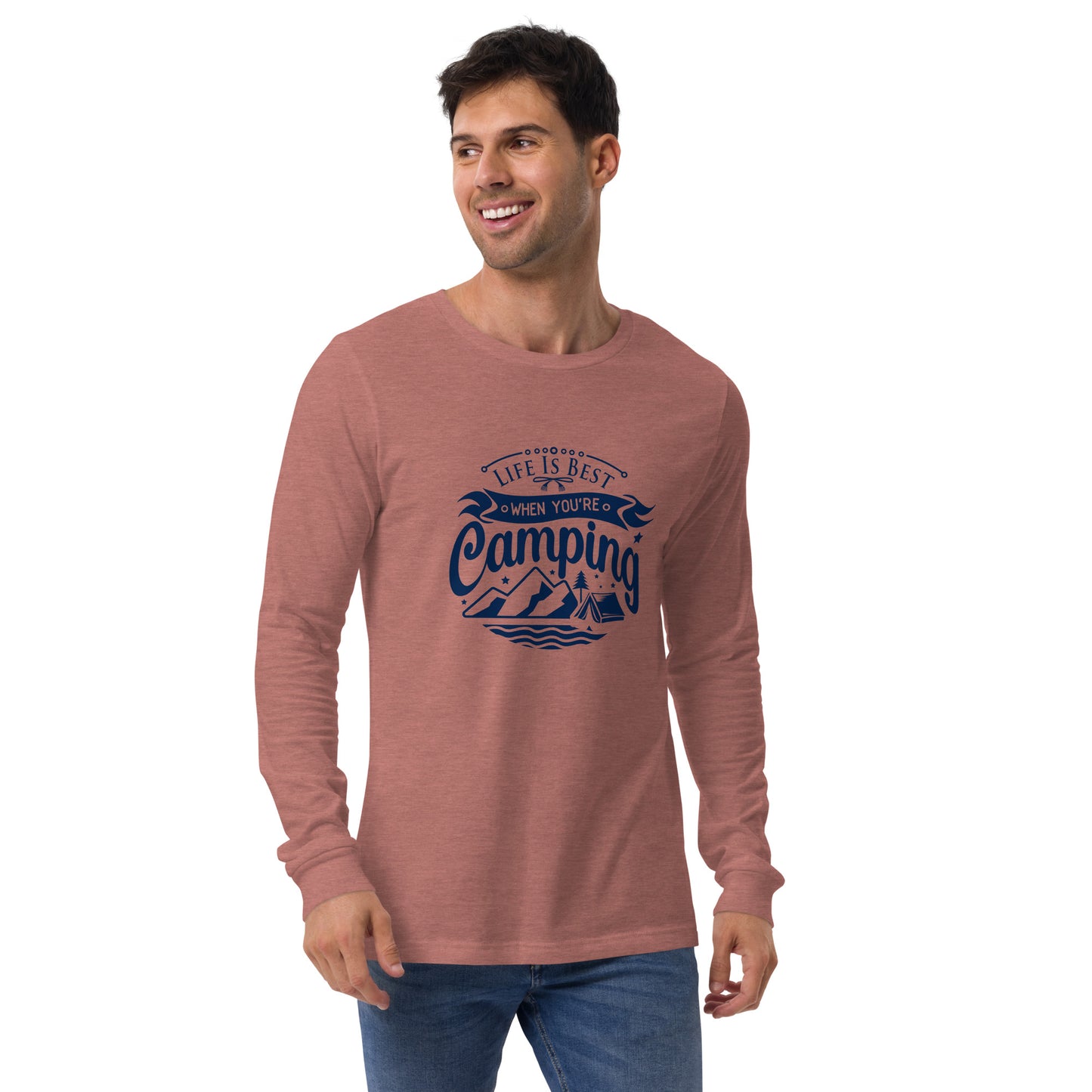 "Life Is Best Camping" Unisex Long Sleeve Tee