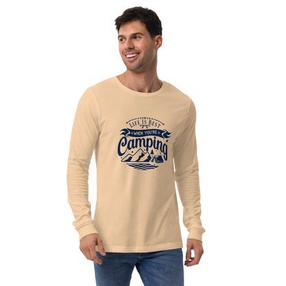 "Life Is Best Camping" Unisex Long Sleeve Tee