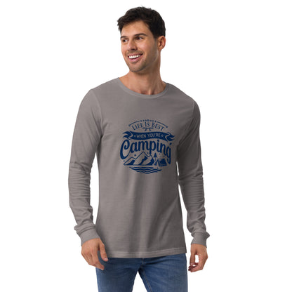 "Life Is Best Camping" Unisex Long Sleeve Tee