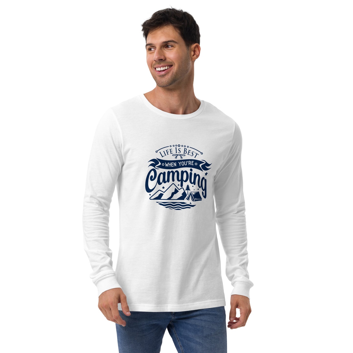 "Life Is Best Camping" Unisex Long Sleeve Tee