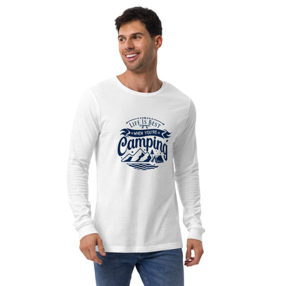 "Life Is Best Camping" Unisex Long Sleeve Tee