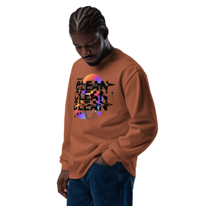 Glitch Clean" Premium Heavyweight Long Sleeve Shirt