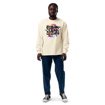 Glitch Clean" Premium Heavyweight Long Sleeve Shirt