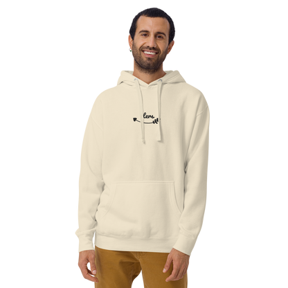 Hers Arrow Embroidered Couple Hoodie