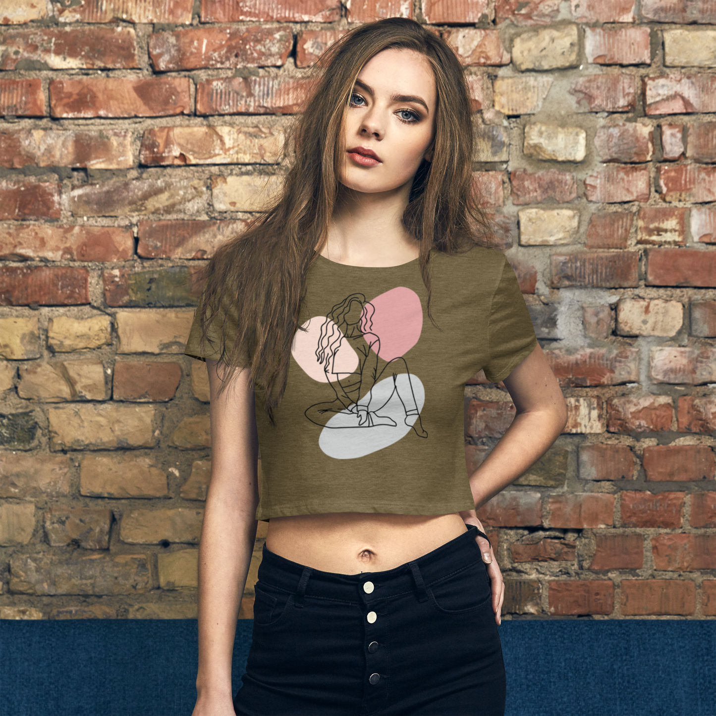 "Abstract Elegance" Women's Crop Tee