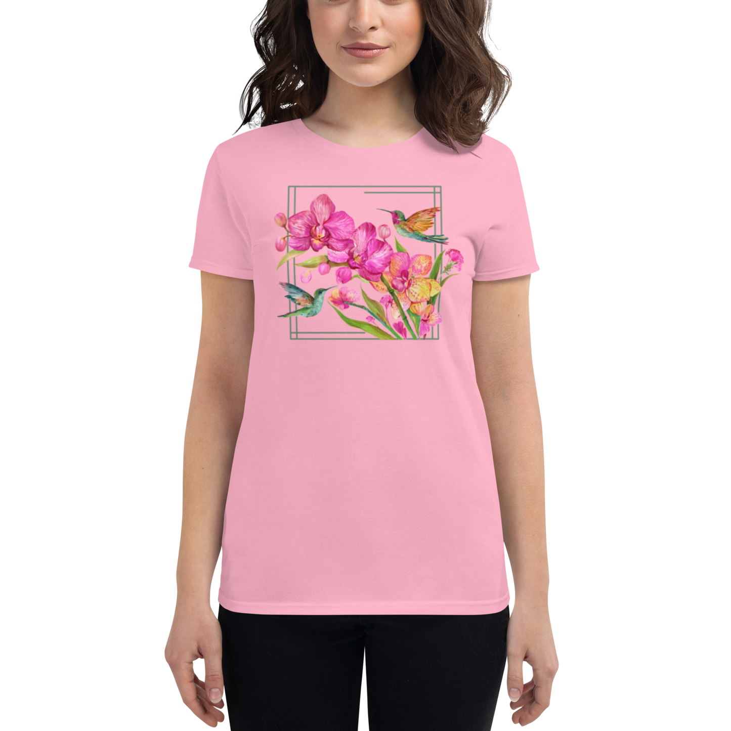 "Floral Harmony" Women's Short Sleeve T-Shirt