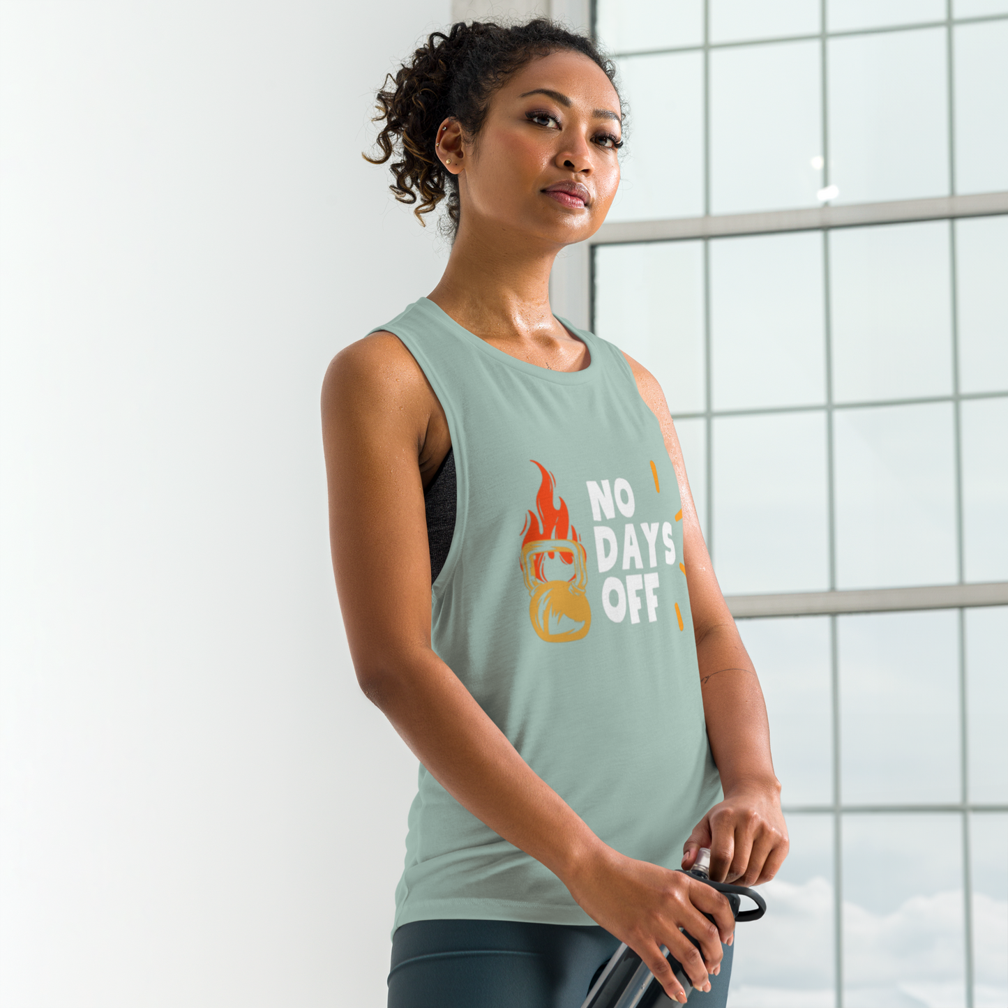 "No Days Off" Ladies' Muscle Tank