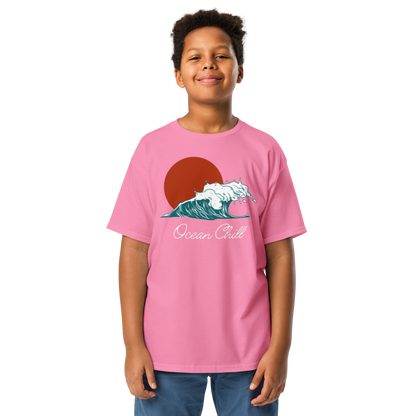 Youth Classic Tee - "Ocean Chill" Wave Design