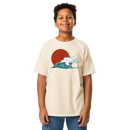 Youth Classic Tee - "Ocean Chill" Wave Design