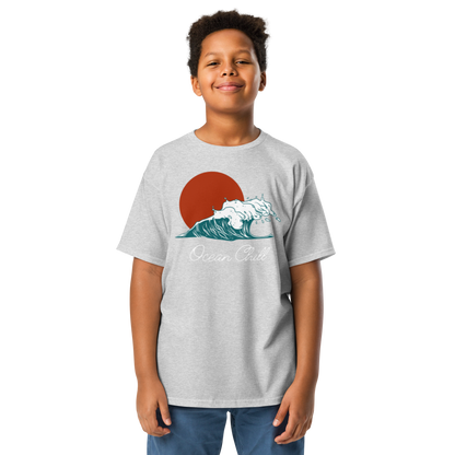 Youth Classic Tee - "Ocean Chill" Wave Design